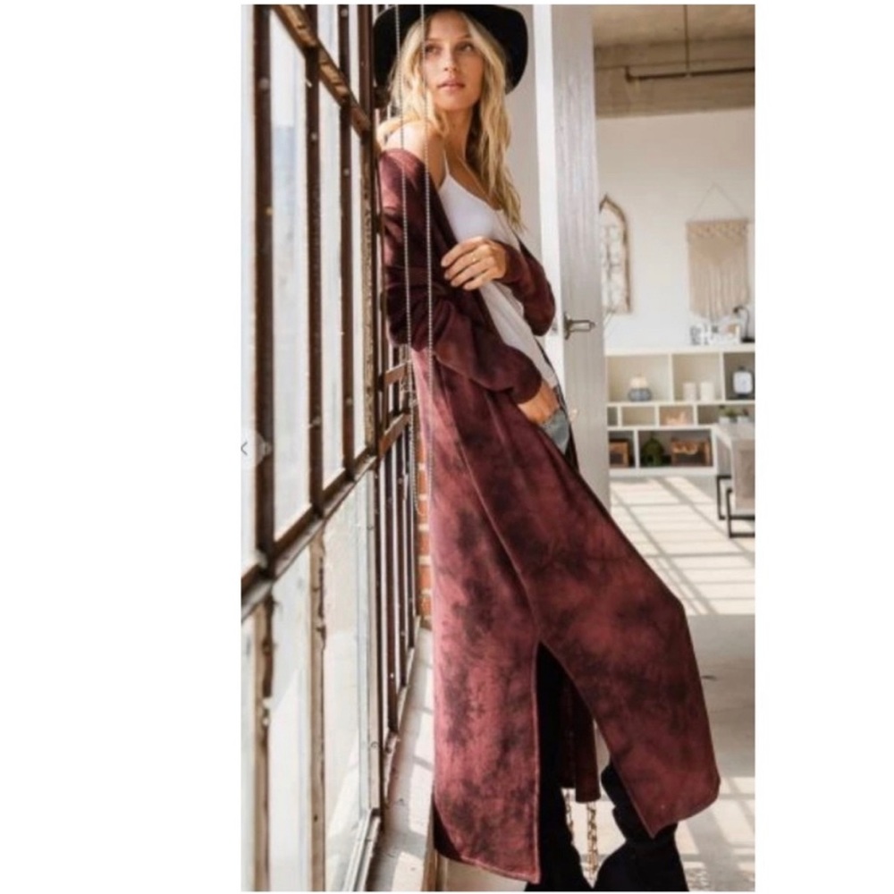Casual Chic Style Tie Dye Long Layering Cardigan - Picture 10 of 10
